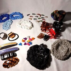 Hair Accessory Pieces Lot of 45 Different Kinds